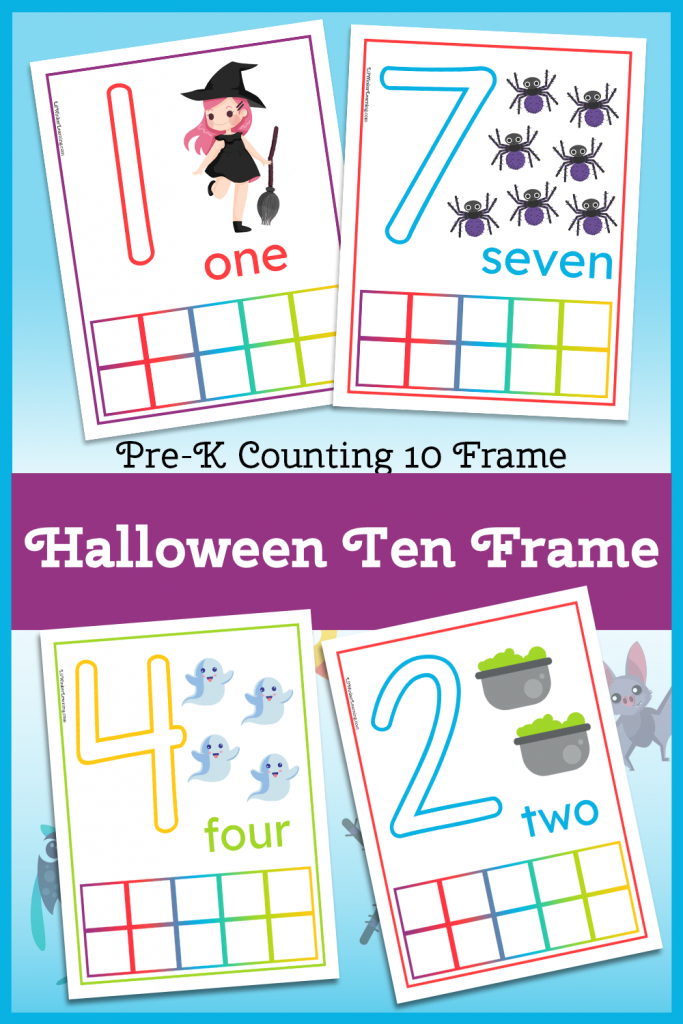 Halloween Ten Frame Playdough Mats